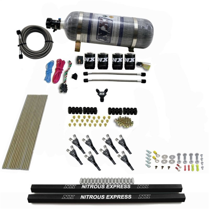 Nitrous Express Pro-Shk/Gas Nitrous Kit (200-600HP) w/Rails and Composite Bottle