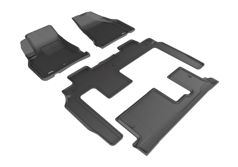 3D MAXpider 07-17 GMC Acadia w/ Bench 2nd Row / GMC Acadia Limited Kagu Black Full Set