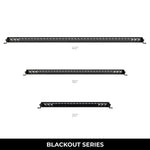 Go Rhino Xplor Blackout Series Sgl Row LED Light Bar (Surface/Threaded Stud Mount) 20.5in. - Blk