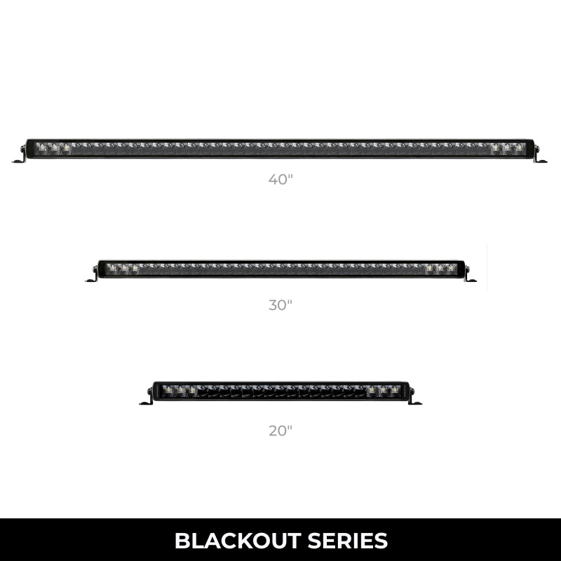 Go Rhino Xplor Blackout Series Sgl Row LED Light Bar (Side/Track Mount) 31.5in. - Blk