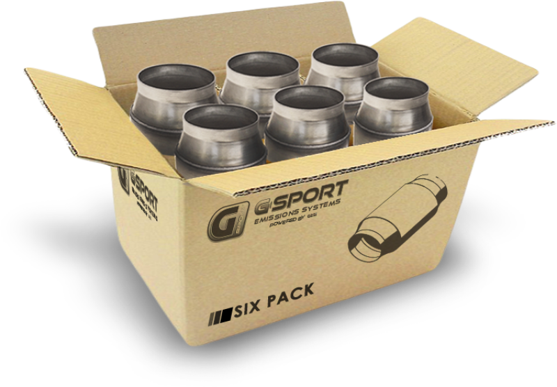 GESI G-Sport 6PK 300 CPSI EPA Compliant GEN1 Ultra High Output Cat Conv Ambly 4.5in Dia Body x 4 OAL