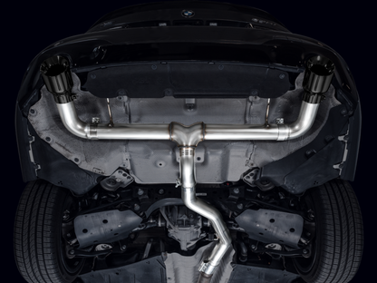 AWE Tuning 19-23 BMW 330i / 21-23 BMW 430i Base G2X Track Edition Axle-Back Exhaust - Diamond Black