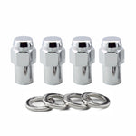 McGard Hex Lug Nut (Reg. Shank - .746in.) M12X1.25 / 13/16 Hex / 1.65in. Length (4-Pack) - Chrome