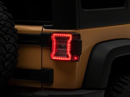 Raxiom 07-18 Jeep Wrangler JK LED Tail Lights- Clear Housing- Clear Lens