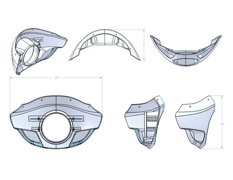 Burly Brand Touring Sport Fairing Tall