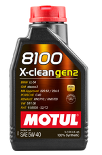 Motul 1L Synthetic Engine Oil 8100 X-CLEAN Gen 2 5W40