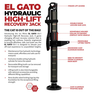 Go Rhino Xventure Gear EG1 El Gato Hydraulic Jack - Graphite