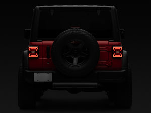 Raxiom 18-22 Jeep Wrangler JL LED Tail Lights- Black Housing - Red Lens