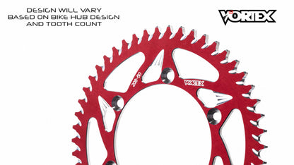 Vortex Racing Aluminum Rear Sprocket 420 39 Tooth- Red