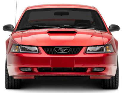 Raxiom 99-04 Ford Mustang Axial Series Headlights w/ Sequential LED Bar- Black Housing (Clear Lens)