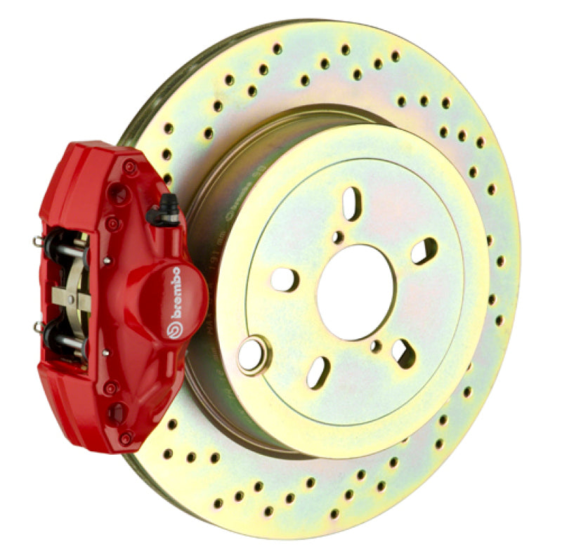 Brembo 99-05 323i/325i/328i (Excl. xDrive) Rear GT BBK 2 Pist Cast 2pc 294x19 1pc Rotor Drilled-Red