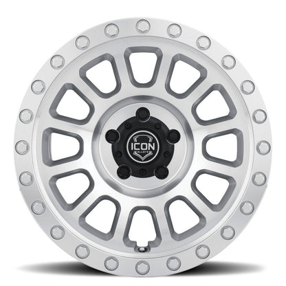 ICON Hulse 18x9 6x5.5 25mm Offset 6in BS Silver Machined