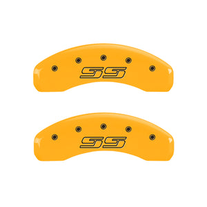 MGP 4 Caliper Covers Engraved Front & Rear Avalanche SS Yellow Finish Black Char 2000 Chevy Tahoe