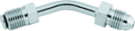 Twin Power Chrome Brake Fitting Male 3/8-24 Inverted Flare to AN-3 Male 45 Degree Adaptor Tube
