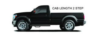 N-Fab Nerf Step 87-96 Ford F-250/350 Regular Cab - Gloss Black - Cab Length - 3in