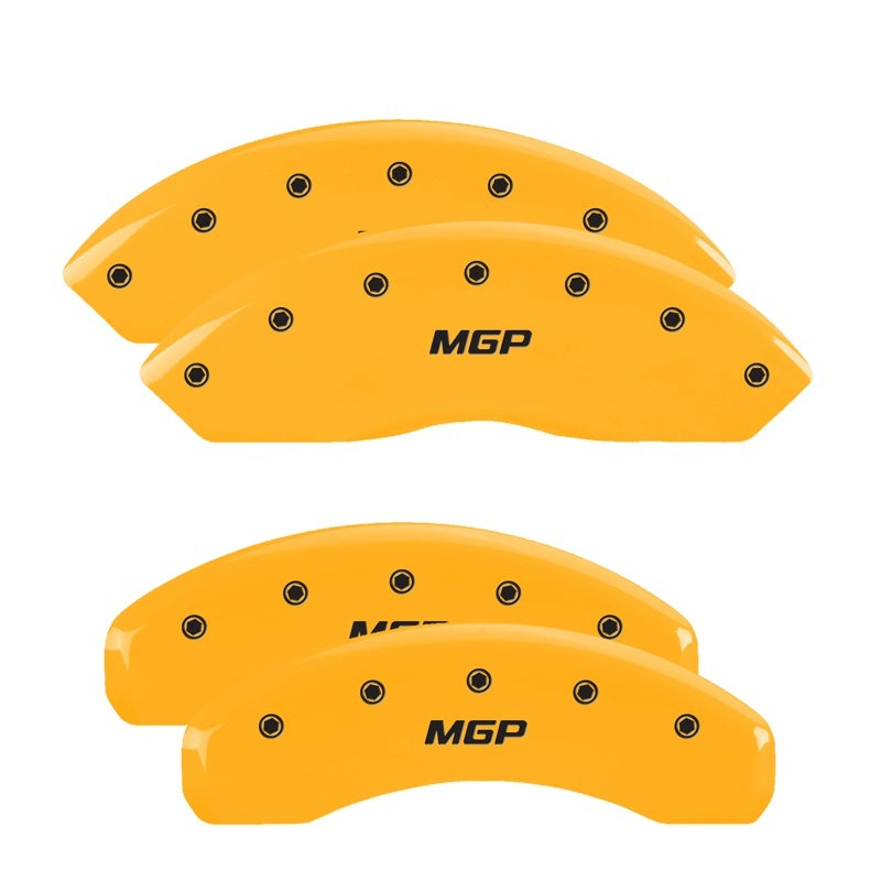 MGP 4 Caliper Covers Engraved Front & Rear Lightning Yellow Finish Black Char 2000 Ford F-150