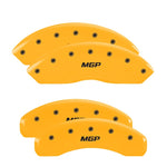 MGP 4 Caliper Covers Engraved F & R Oval Logo/Ford Yellow Finish Black Char 2007 Ford Expedition