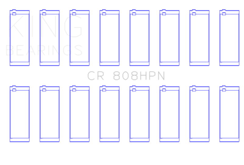 King Engine Bearings Chevrolet BBC 369-502 Gen IV/V/VI (Size Standard) Connecting Rod Bearing Set