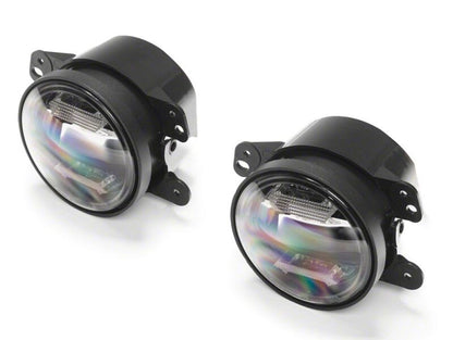 Raxiom 07-18 Jeep Wrangler JK Axial Series LED Angel Eye Fog Lights- Amber and White