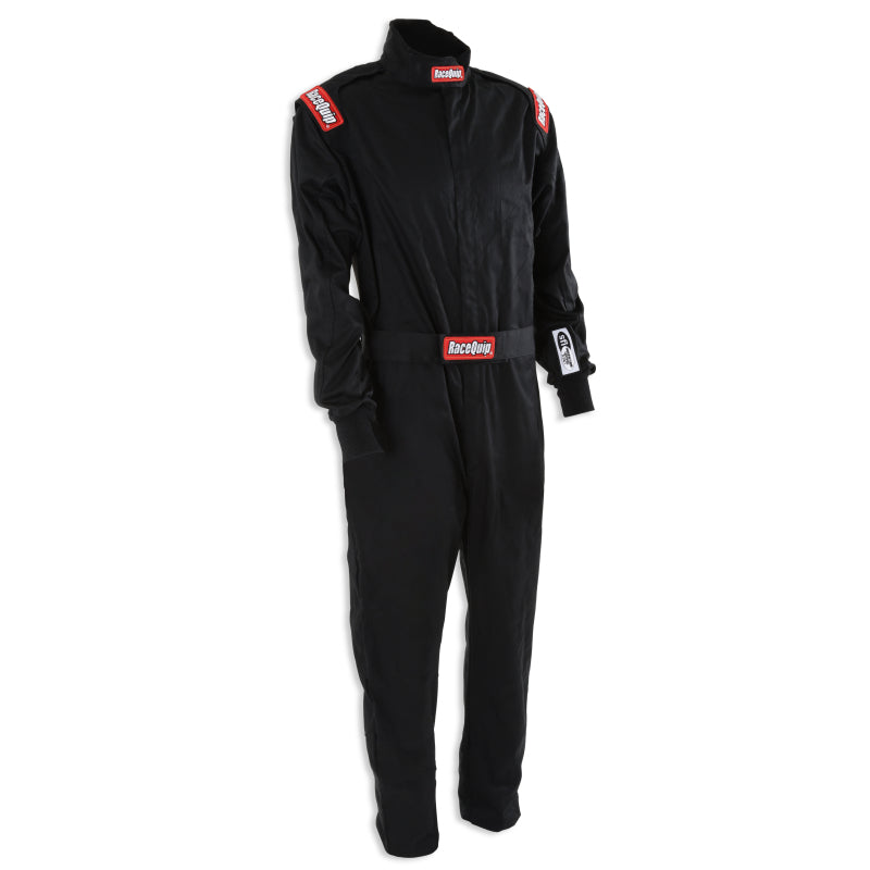 RaceQuip Black Chevron-1 Suit - SFI-1 Small