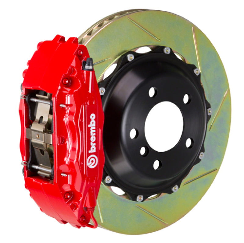 Brembo 99-05 330i (Excl. xDrive) Fr GT BBK 6 Piston Cast 355x32 2pc Rotor Slotted Type1-Red