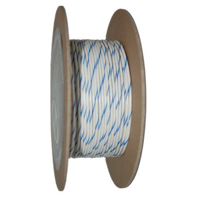 NAMZ OEM Color Primary Wire 100ft. Spool 20g - White/Blue Stripe