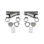 Granatelli 2.25in Aluminized Mild Steel Manual Dual Exhaust Cutout w/Slip Fit & Band Clamps