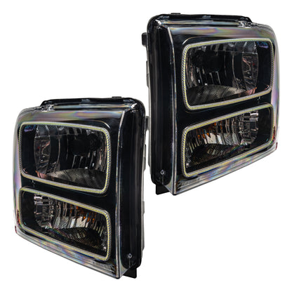 Oracle 05-07 Ford F-250/350 SMD HL - Black - ColorSHIFT w/ Simple Controller
