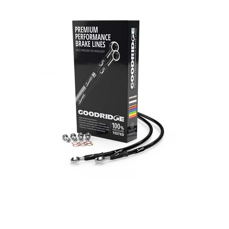 Goodridge 85-86 Yamaha FZ750 Black Rear SS Brake Lines