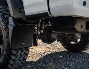 Bushwacker 20-24 Chevrolet Silverado 2500/3500HD Rear Mud Flaps (Fits Pocket Style Flares)