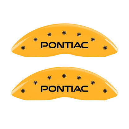 MGP 4 Caliper Covers Engraved Front Pontiac Rear Gxp Yellow Finish Blk Char 2005 Pontiac Bonneville