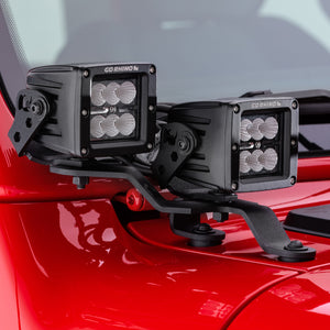 Go Rhino Cube Lights (Incl. 2 - 3in. LED Cube Lights/Relay/Switch/Wire Harness)