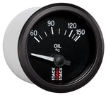 Autometer Stack 52mm 60-150 Deg C M10 Male Electric Oil Temp Gauge - Black