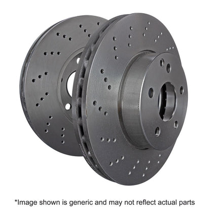 EBC 12-15 Porsche 911 (991) Carrera 4S 3.8L (w/Iron Rotors) RK Premium Cross-Drilled Front Rotors