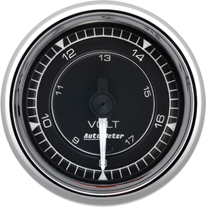 AutoMeter Chrono 2-1/16in 18V Digital Stepper Motor Voltmeter Gauge - Chrome