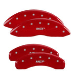 MGP 4 Caliper Covers Engraved F & R 100 Anniversary Red Finish Silver Char 2019 Chevrolet Equinox