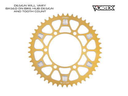 Vortex Racing V4 44 Tooth 530 Rear Sprocket - Gold