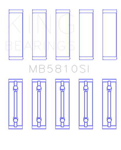 King Engine Bearings Toyota 2AR-FE/ 2AR-FXE (Size 0.25) Main Bearing Set