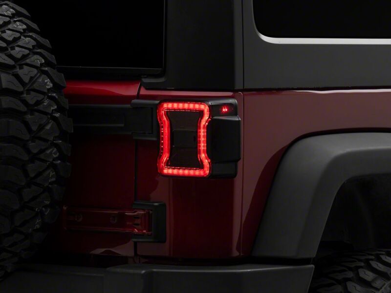 Raxiom 07-18 Jeep Wrangler JK LED Tail Lights- Red Housing- Smoked Lens