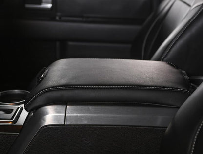 PRP 10-14 Ford Raptor  Center Console Cover- Black with Silver Stitch