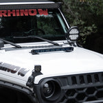 Go Rhino Xplor Blackout Combo Series Sgl Row LED Light Bar w/Amber (Side/Track Mount) 31.5in. - Blk