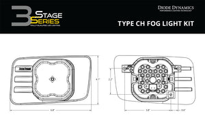 Diode Dynamics SS3 Type CH LED Fog Light Kit Pro - White SAE Driving