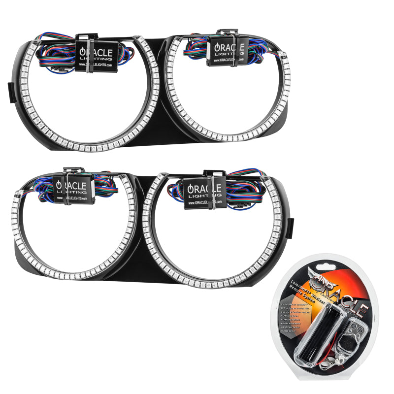 Oracle 15-21 Dodge Challenger Pre-Installed Halo Headlight Bezel - ColorSHIFT SEE WARRANTY