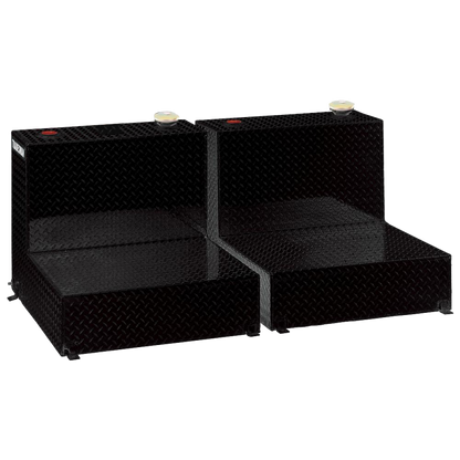 Tradesman Aluminum Twin L-Shape Liquid Storage Tank (96 Gallon Capacity) - Black