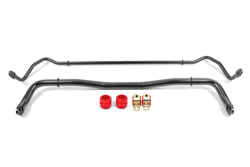 BMR 08-20 Dodge Challenger Front/Rear Sway Bar Kit w/ Bushings - Black Hammertone