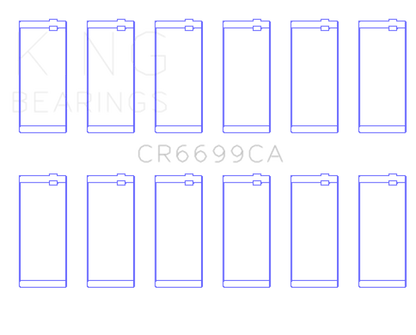 King 94-02 Dodge Cummins 5.9L Inline 6 Diesel Conventional Coated Rod Bearing Set (Size 0.25mm)