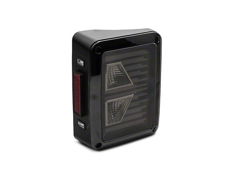 Raxiom 07-18 Jeep Wrangler JK Axial Series Vision LED Tail Lights- Black Housing (Smoked Lens)