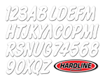 Hardline Boat Lettering Registration Kit 3 in. - 400 White Solid