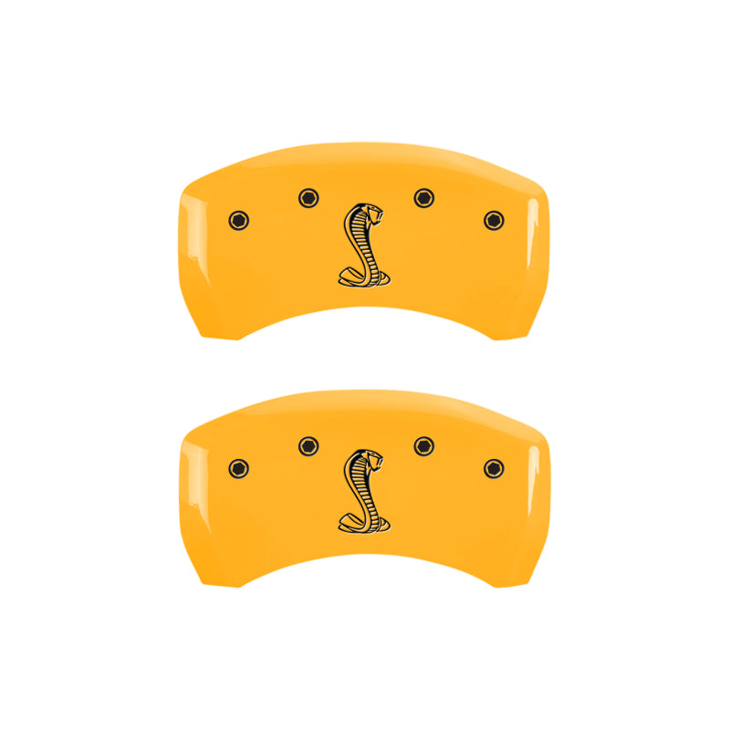 MGP Rear set 2 Caliper Covers Engraved Rear MGP Yellow finish black ch