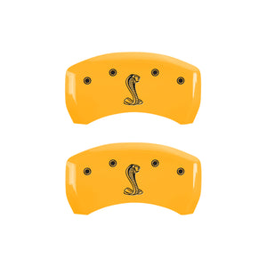 MGP 4 Caliper Covers Engraved Front & Rear Tiffany Snake Yellow finish black ch